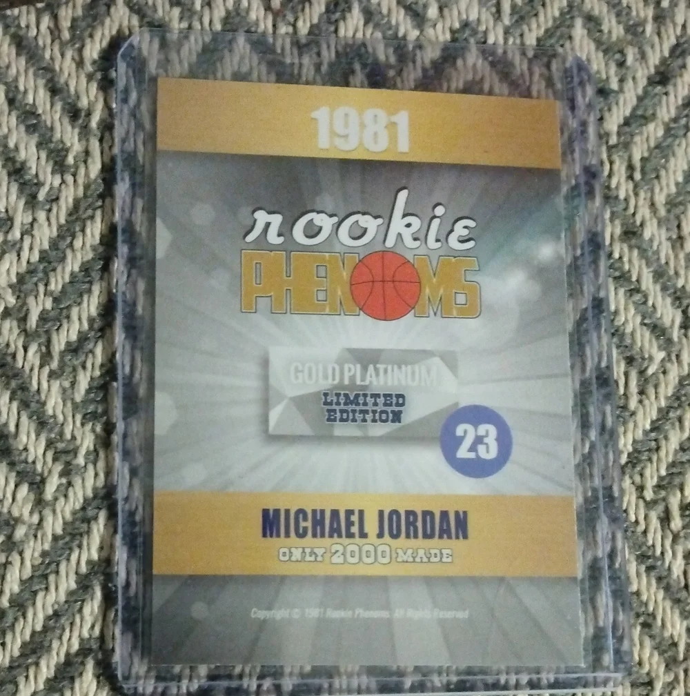 1981 MICHAEL JORDAN Limited Edition Novelty Basketball College Rookie Card